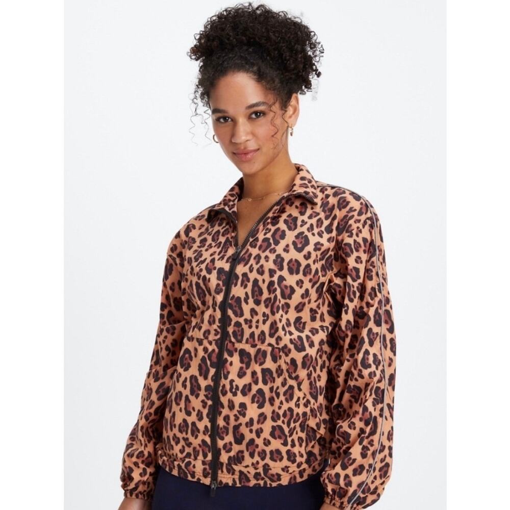 🧺 5 for $25 Sale NWT Fabletics Cheetah Oversized Windbreaker Jacket Medium